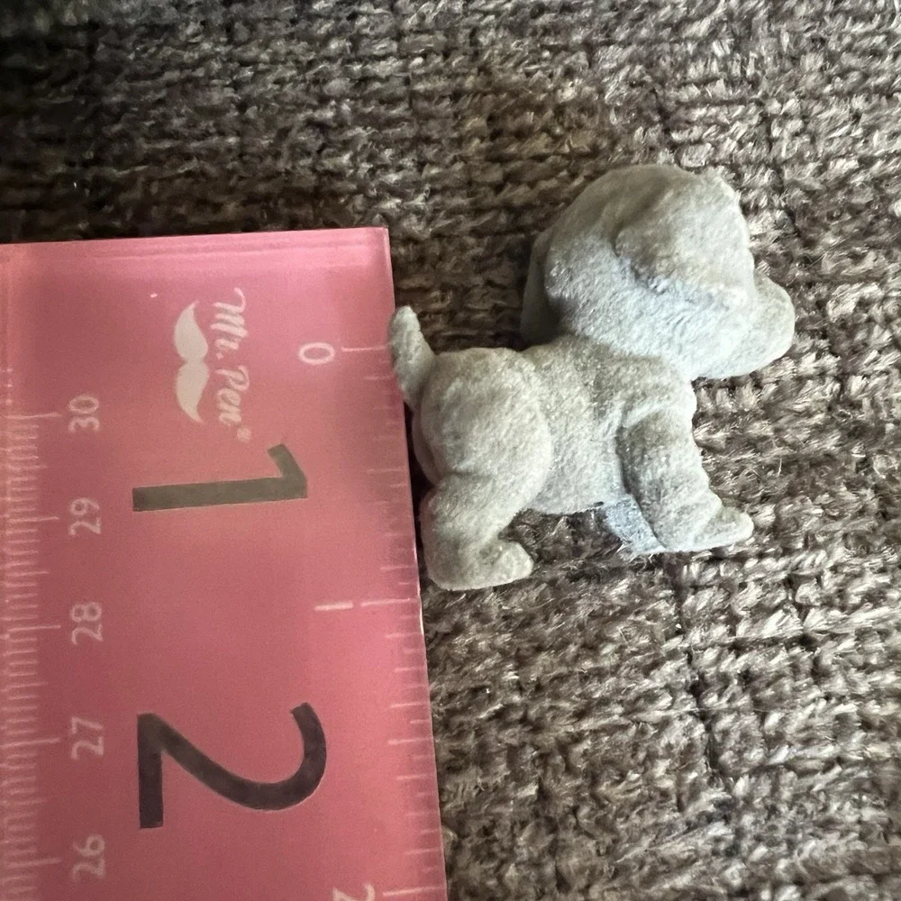 Vtg 2 Puppy Puppies In My Pocket Luna Weimaraner Jasper Greyhound Flocked